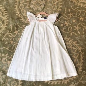 NWT White GAP flutter sleeveless dres